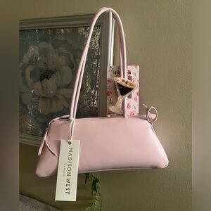 New Madison West Pink Bow Shoulder Bag Purse
